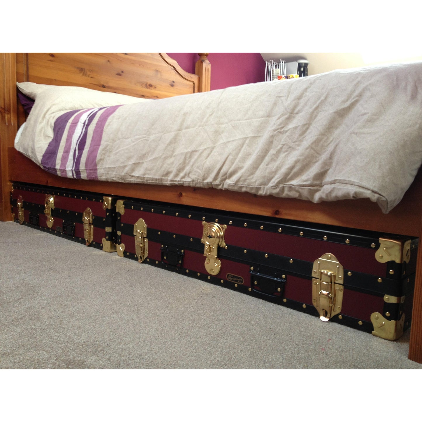 Traditional 36" Underbed Trunk - Silver Alloy