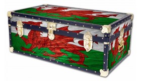 36" Steamer Trunk - Welsh Flag