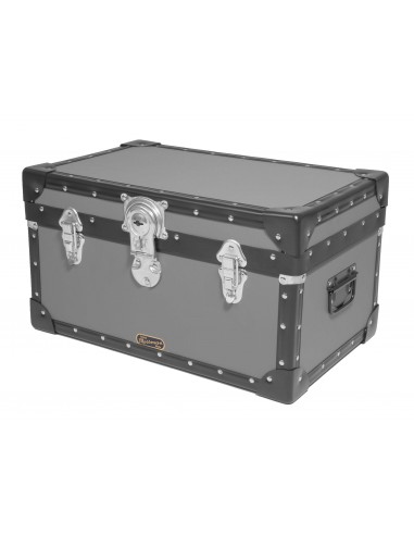 Tuck Box with Cabin Lock - 261 Grey With Scratched Lid No. 1 - Silver Fittings