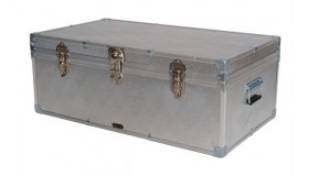 36" Steamer Trunk - Silver Alloy