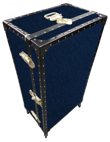 36" Steamer Wardrobe Trunk - Blue Fleck Carpet