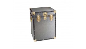 18" Bedside Trunk - Silver Alloy