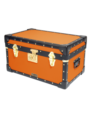 Tuck Box with Flip Lock - Orange - Mark To Lid & Base, Cracked Plastic Corners