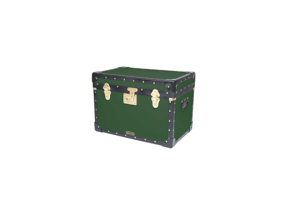 Black Original Mossman STOOL Trunk Storage Box Chest Steamer Case Home Furniture British Made