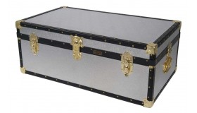 36" Steamer Trunk - Silver Alloy