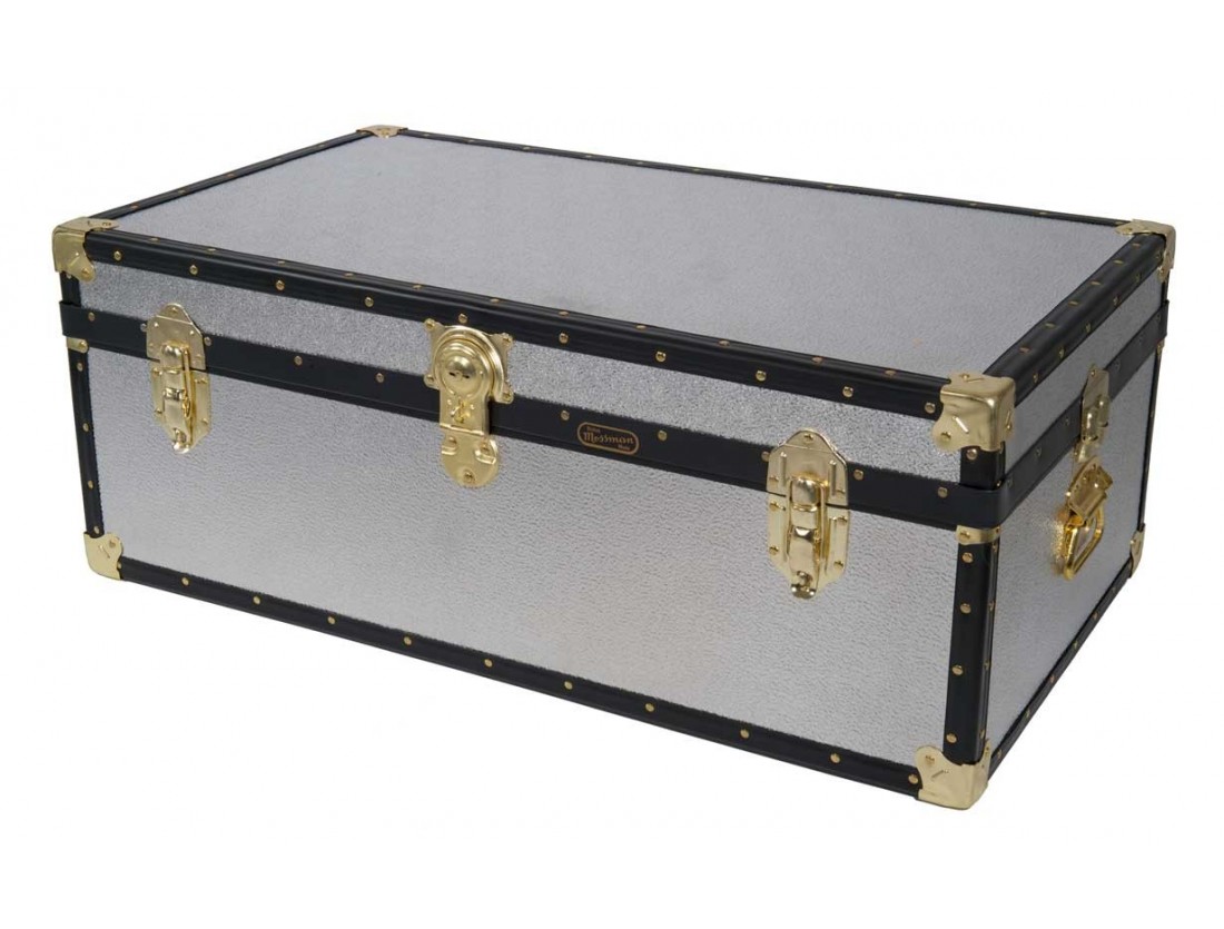 36" Steamer Trunk Silver Alloy