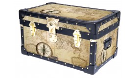 Tuck Box with Cabin Lock - Atlas/Old Map