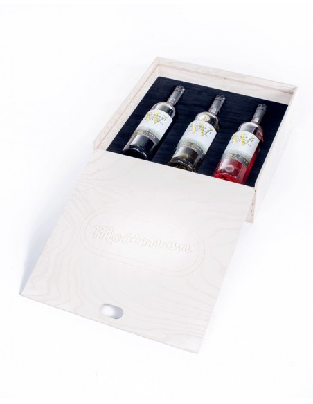 Timber Wine Crate - 3 Bottle Holder
