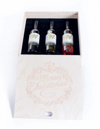 Timber Wine Crate - 3 Bottle Holder