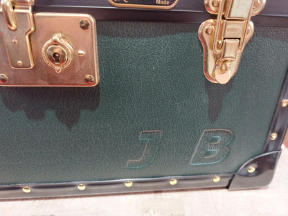 Traditional Tuck Box with Flip Lock - Dark Green - Embossed JB To Front (Clearance)