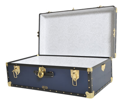 Traditional 33" Hand Luggage Trunk - Silver Alloy