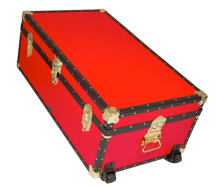 Traditional 36" Steamer Trunk - Silver Alloy