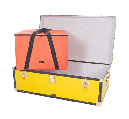 Traditional 36" Steamer Trunk - Silver Alloy