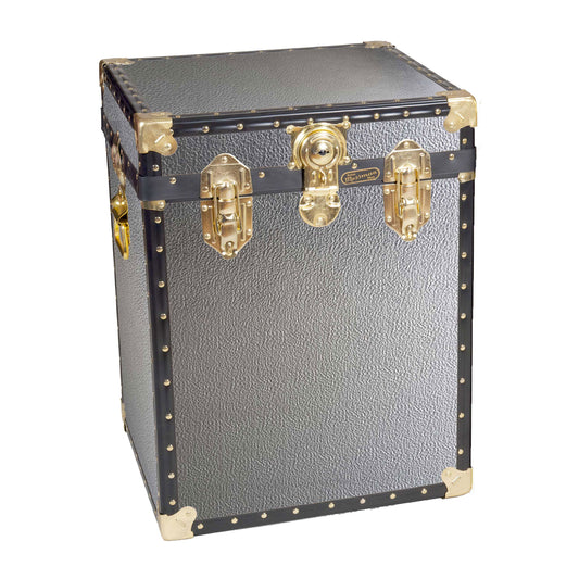 Traditional 18" Bedside Trunk - Silver Alloy