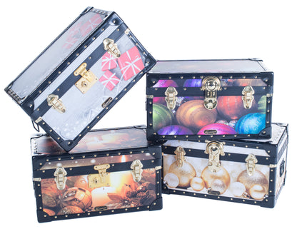 Traditional Tuck Box with Flip Lock - Gold Baubles