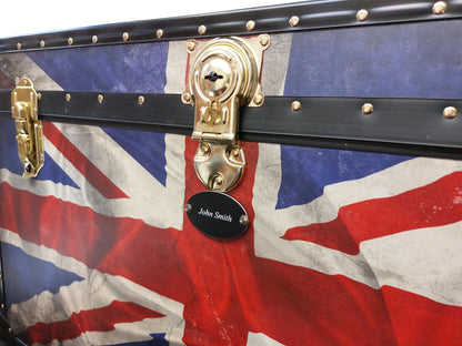 Traditional 36" Steamer Trunk - Silver Alloy