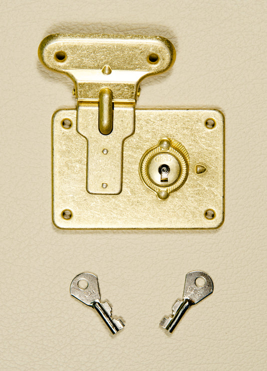 Flip Lock - Gold - Supplied With 2x Keys