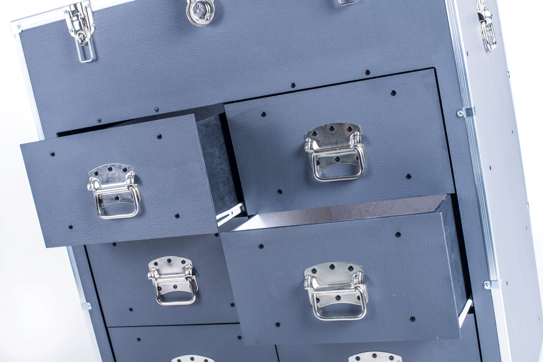 Industrial 6 Drawer Tall Boy Trunk