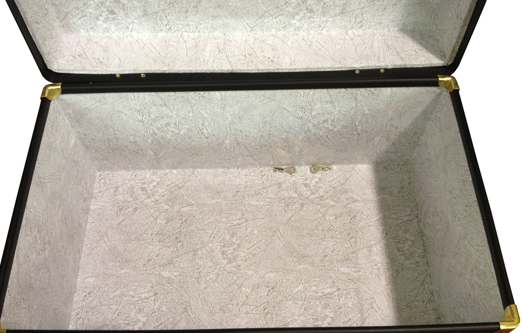 Traditional Stool Box with Cabin Lock - Silver Alloy