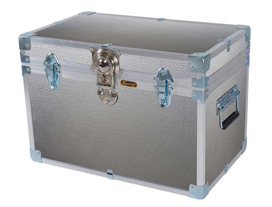 Industrial Stool Box with Cabin Lock - Silver Alloy