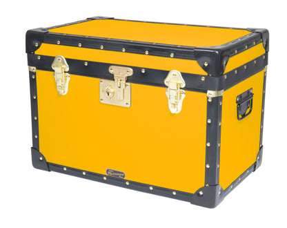 Traditional Stool Box with Flip Lock - Yellow