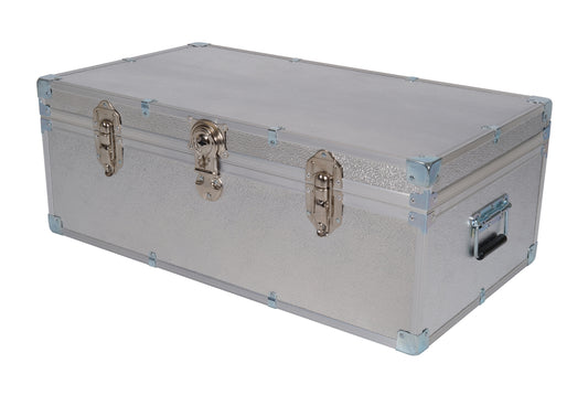 Industrial 33" Hand Luggage Trunk - Silver Alloy