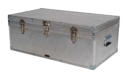 Industrial 36" Steamer Trunk - Silver Alloy