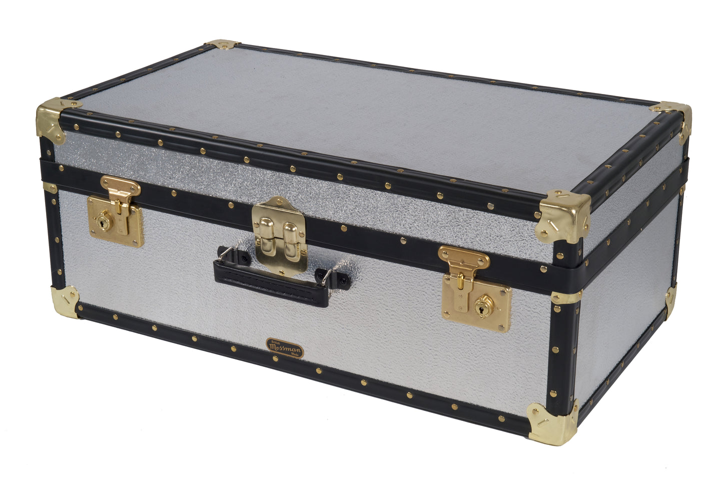 Traditional 30" Attache Luggage Trunk - Silver Alloy