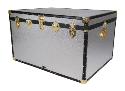 Traditional 40" Jumbo Trunk - Silver Alloy