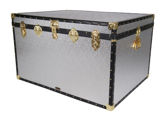 Traditional 40" Jumbo Trunk - Silver Alloy
