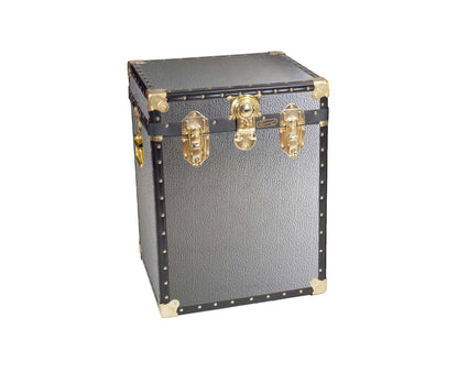 Traditional 18" Bedside Trunk - Silver Alloy