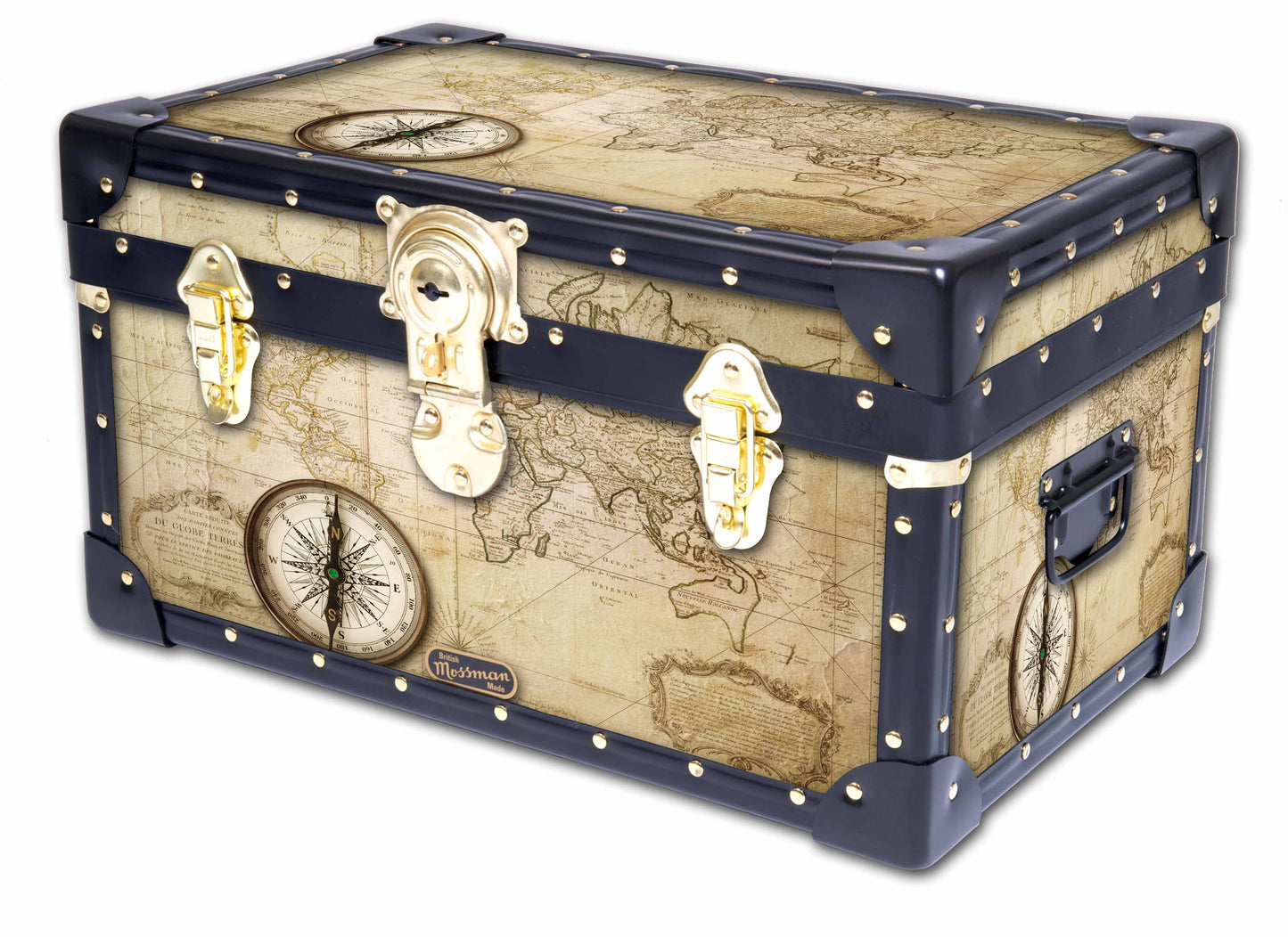 Traditional Tuck Box with Cabin Lock - Old Map