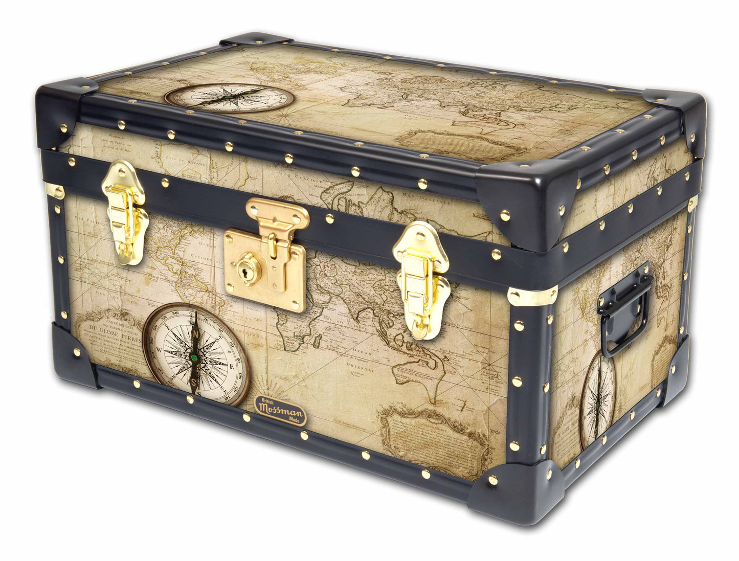 Traditional Tuck Box with Flip Lock - Old Map