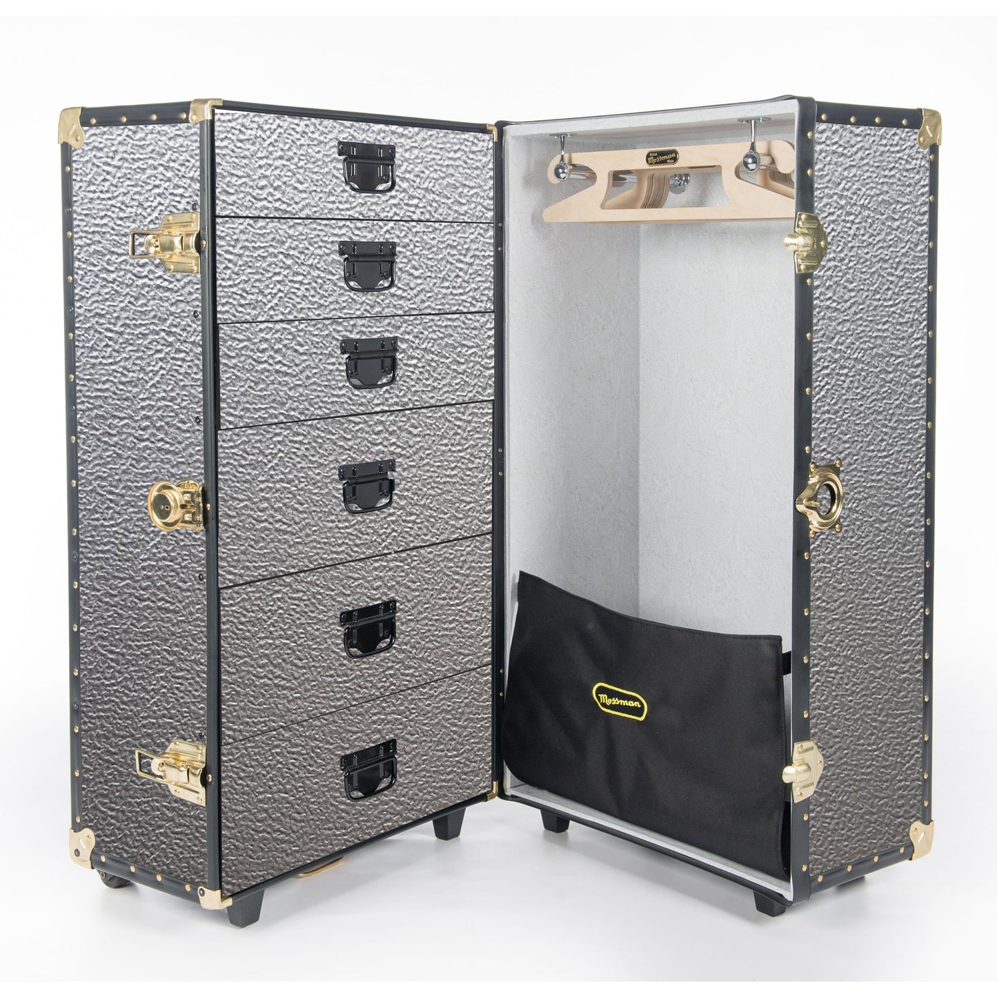 Traditional 36" Cabin 6 Drawer Wardrobe Trunk - Silver Alloy