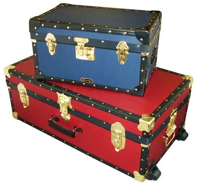 Traditional 33" Hand Luggage Trunk - Silver Alloy